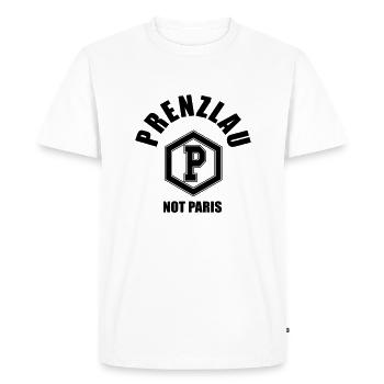 Prenzlau Not Paris - Männer Premium Bio T-Shirt - Weiß - Vorne - Nico (187cm)