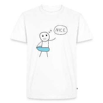 Joli design pour maillots de bain amis drôles sur la plage - T-shirt Premium bio Homme - blanc - Devant - Nico (187cm)