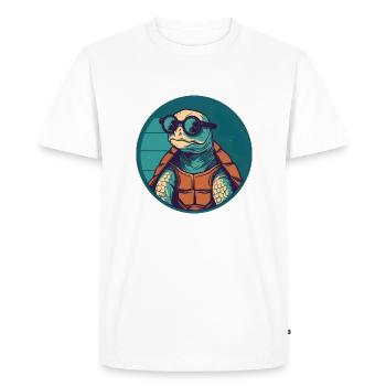 Turtle, Reptile, Turtle, Chelonian - Men's Premium Organic T-Shirt - white - Front - Nico (187cm)
