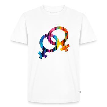 Amour Vénus-signe Fierté Femmes - T-shirt Premium bio Homme - blanc - Devant - Nico (187cm)
