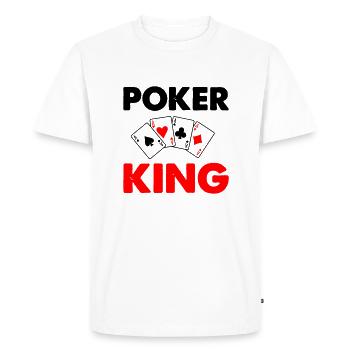 Roi du poker - T-shirt Premium bio Homme - blanc - Devant - Nico (187cm)
