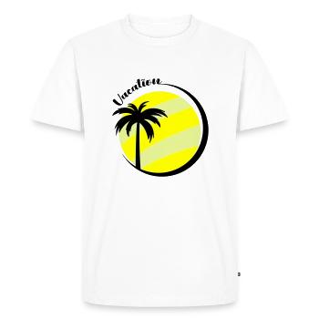 Vacation - Men's Premium Organic T-Shirt - white - Front - Nico (187cm)