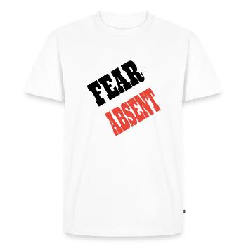 FearAbsent - Men's Premium Organic T-Shirt - white - Front - Nico (187cm)