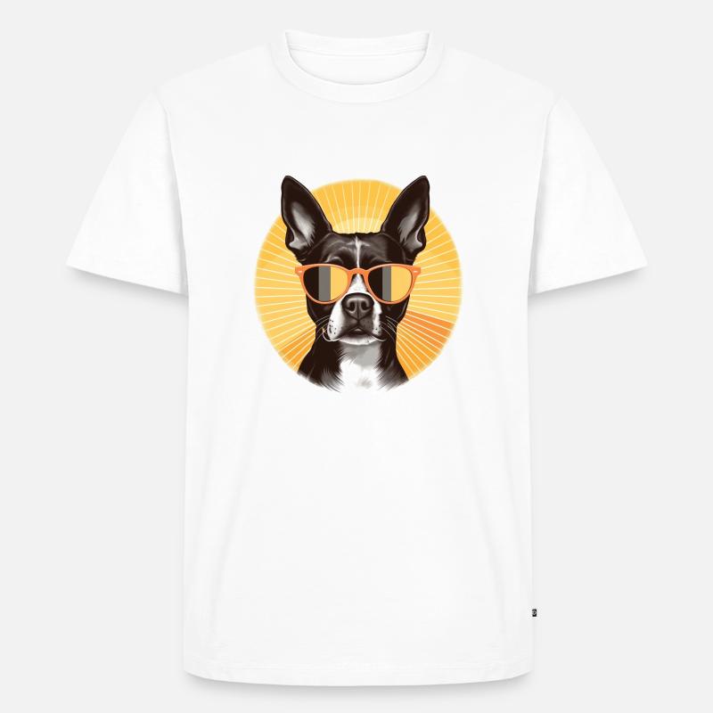 Boston Terrier 2 - Männer Premium Bio T-Shirt - Weiß