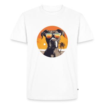 Boxeur - T-shirt Premium bio Homme - blanc - Devant - Nico (187cm)