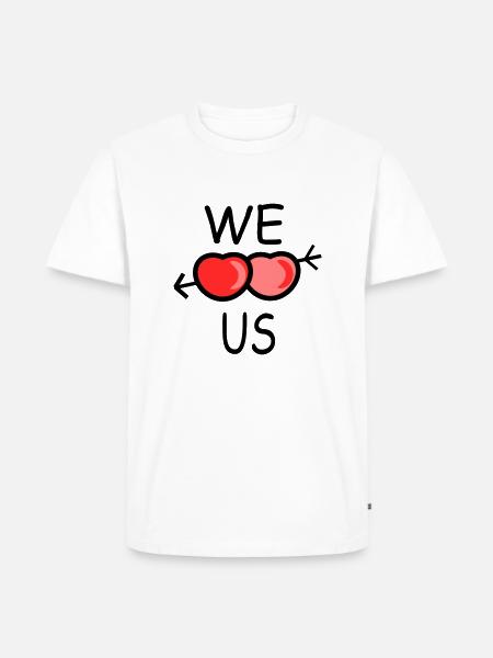 We love us - Men's Premium Organic T-Shirt - white
