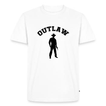 Cow-boy hors-la-loi - T-shirt Premium bio Homme - blanc - Devant - Nico (187cm)