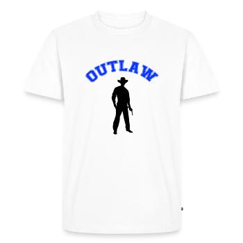 Cow-boy hors-la-loi - T-shirt Premium bio Homme - blanc - Devant - Nico (187cm)