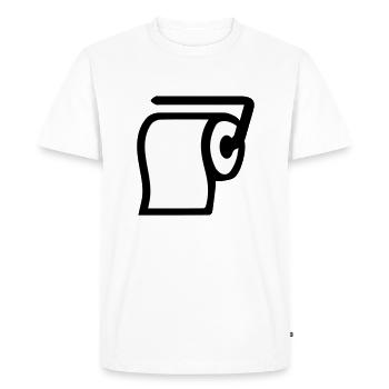 Papier hygiénique - T-shirt Premium bio Homme - blanc - Devant - Nico (187cm)