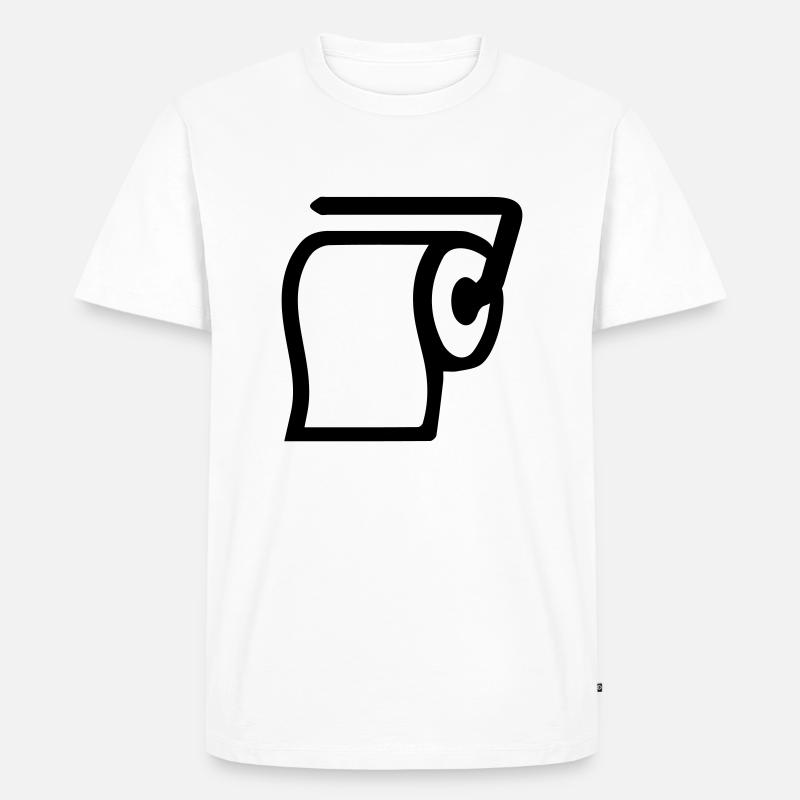 Klopapier - Männer Premium Bio T-Shirt - Weiß
