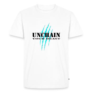 Unchain your beast petr - Men's Premium Organic T-Shirt - white - Front - Nico (187cm)