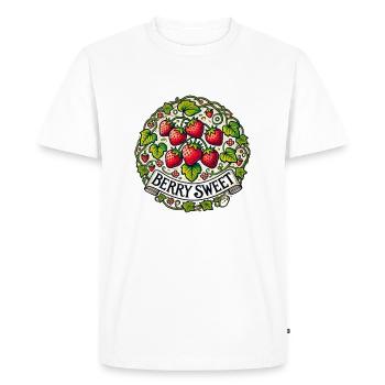 Baies sucrées - T-shirt Premium bio Homme - blanc - Devant - Nico (187cm)