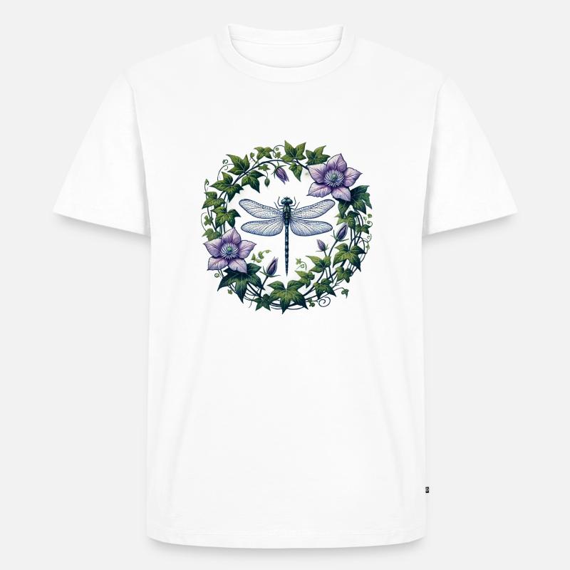 Libelle - Männer Premium Bio T-Shirt - Weiß