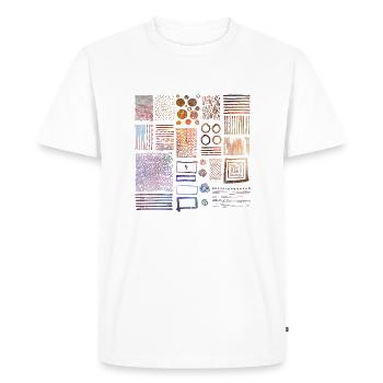 Graphisme - T-shirt Premium bio Homme - blanc - Devant - Nico (187cm)