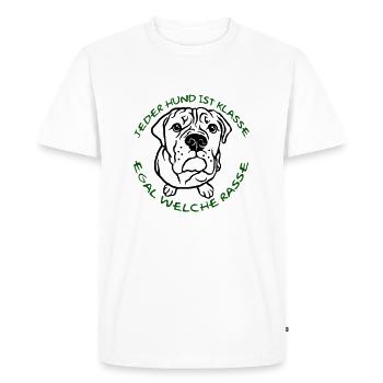 Every dog is great - Bulldog - Men's Premium Organic T-Shirt - white - Front - Nico (187cm)