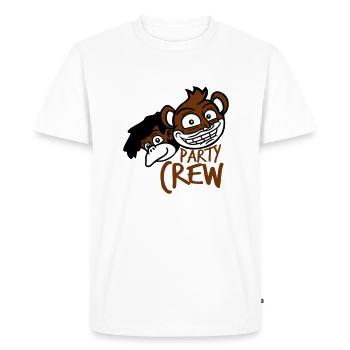 Monkey Party Crew Les Monkeys célèbrent l’équipe en disant - T-shirt Premium bio Homme - blanc - Devant - Nico (187cm)