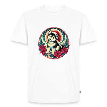 Malamute d’Alaska - T-shirt Premium bio Homme - blanc - Devant - Nico (187cm)