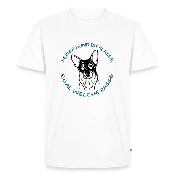 Tous les chiens sont formidables - Berger allemand - T-shirt Premium bio Homme - blanc - Devant - Nico (187cm)
