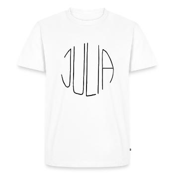 Julia - T-shirt Premium bio Homme - blanc - Devant - Nico (187cm)