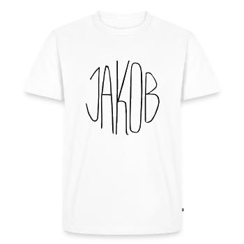 Jacob - T-shirt Premium bio Homme - blanc - Devant - Nico (187cm)