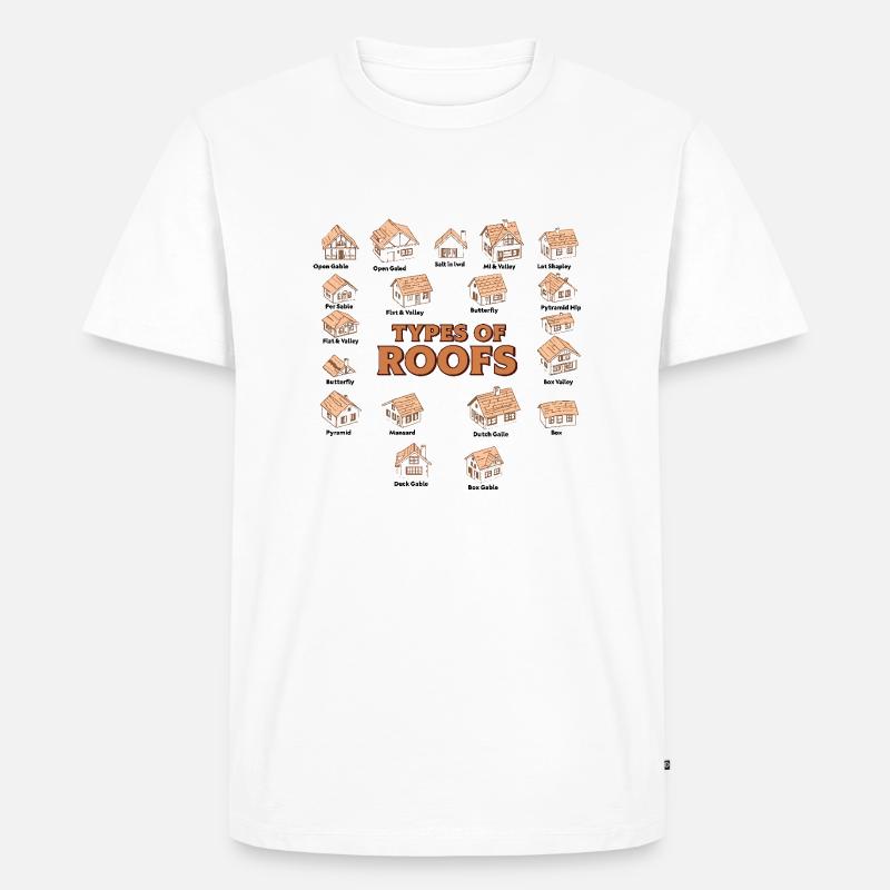 Arten von Dächern Dacharchitekturstile - Männer Premium Bio T-Shirt - Weiß