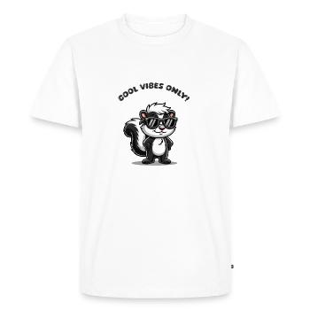 Skunk Bande dessinée Cool - T-shirt Premium bio Homme - blanc - Devant - Nico (187cm)