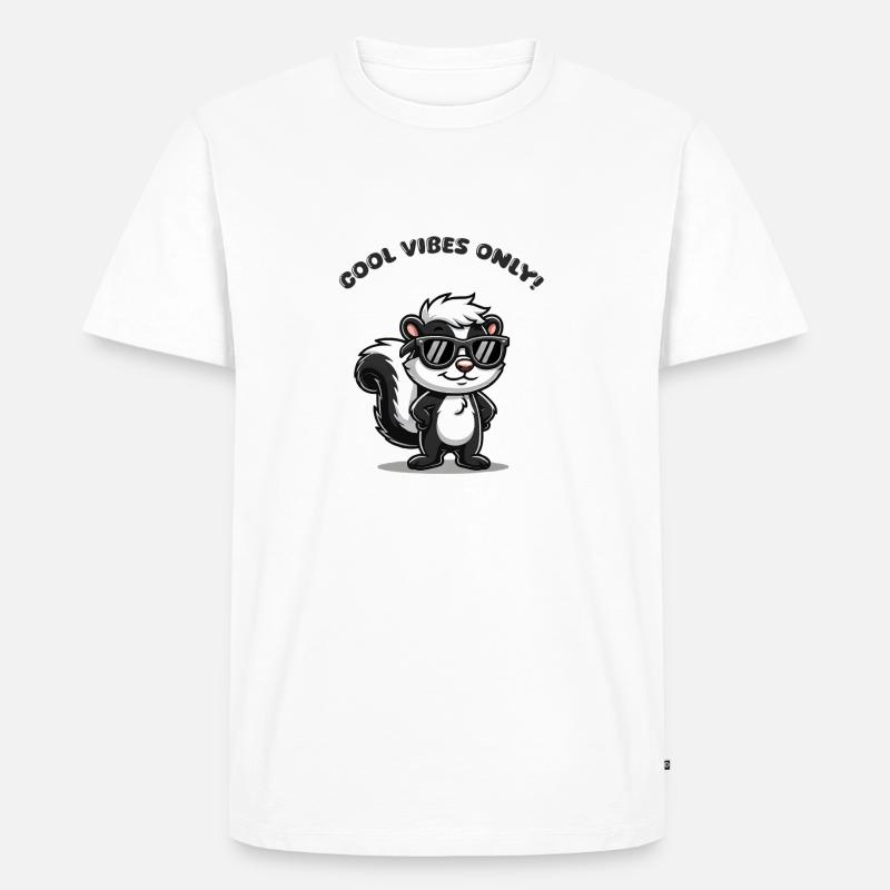 stinktier comic cool - Männer Premium Bio T-Shirt - Weiß