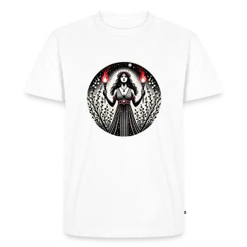 Déesse Hécate - T-shirt Premium bio Homme - blanc - Devant - Nico (187cm)