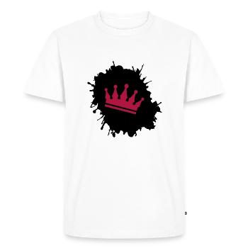 Blobs Crown - Men's Premium Organic T-Shirt - white - Front - Nico (187cm)