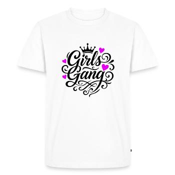 Gang de filles - T-shirt Premium bio Homme - blanc - Devant - Nico (187cm)