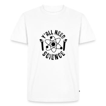 Science | Biology Physics Chemistry Gift Idea - Men's Premium Organic T-Shirt - white - Front - Nico (187cm)