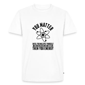 Physics science | Physicist students gifts - Men's Premium Organic T-Shirt - white - Front - Nico (187cm)
