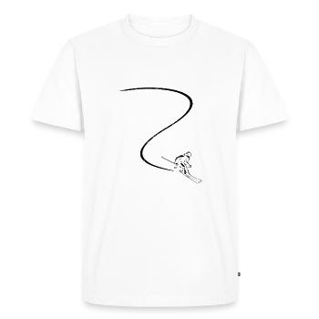 Skieur | Ski Skieur Ski Cadeaux d'hiver - T-shirt Premium bio Homme - blanc - Devant - Nico (187cm)