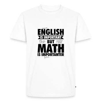 Professeur de mathématiques | Cadeaux de mathématicien mathématique - T-shirt Premium bio Homme - blanc - Devant - Nico (187cm)
