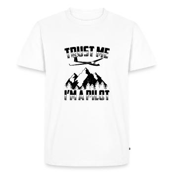 Pilote de planeur | Cadeaux thermiques de planeur - T-shirt Premium bio Homme - blanc - Devant - Nico (187cm)