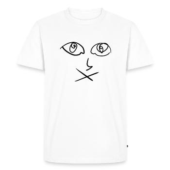 mundtot mouth - Men's Premium Organic T-Shirt - white - Front - Nico (187cm)
