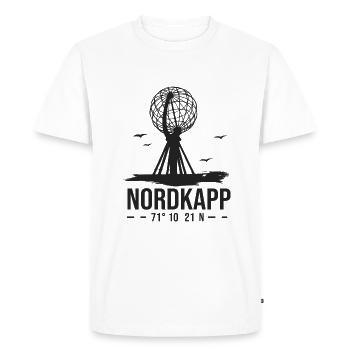 Nordkap Nordkap Norwegen Nordkap - Männer Premium Bio T-Shirt - Weiß - Vorne - Nico (187cm)