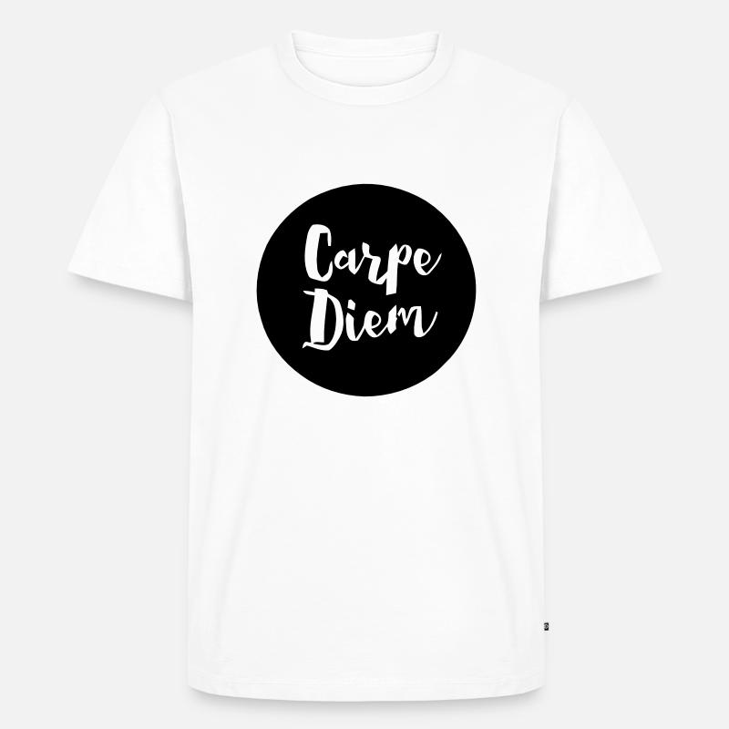 CARPE DIEM - Männer Premium Bio T-Shirt - Weiß