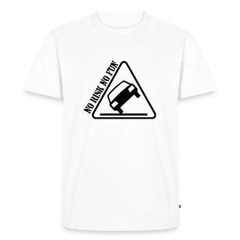 Pas de risque pas de plaisir drôle cadeau tuning voiture - T-shirt Premium bio Homme - blanc - Devant - Nico (187cm)