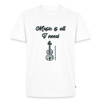 la musique - T-shirt Premium bio Homme - blanc - Devant - Nico (187cm)