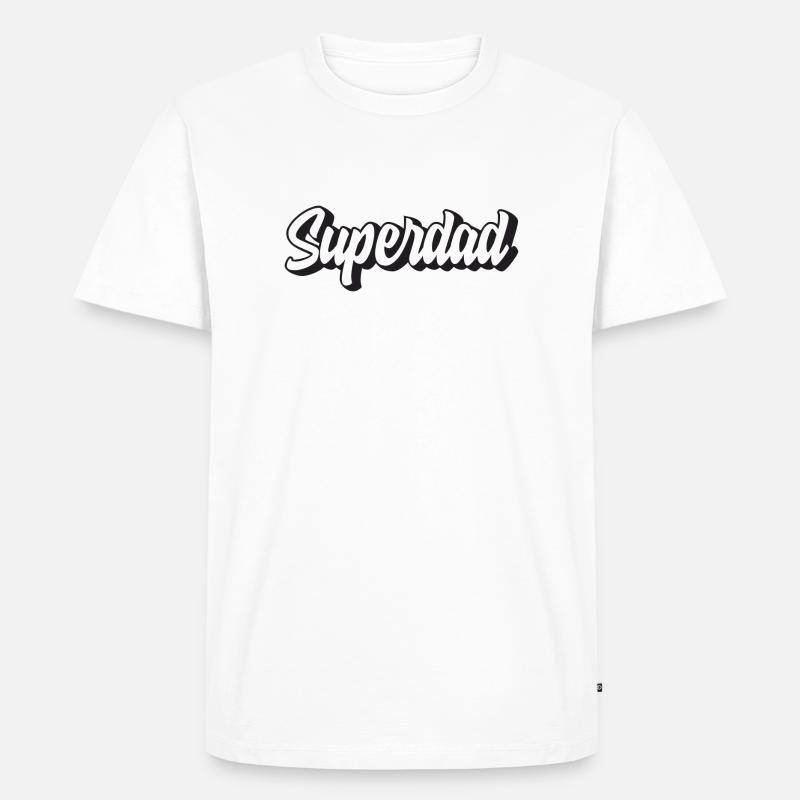 Superdad - Männer Premium Bio T-Shirt - Weiß