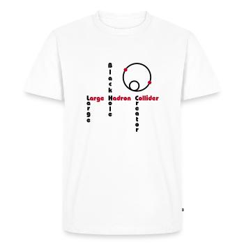 Black Hole - Grand collisionneur de hadrons - T-shirt Premium bio Homme - blanc - Devant - Nico (187cm)
