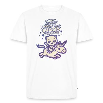 pets scintillants - Chaton et la licorne - T-shirt Premium bio Homme - blanc - Devant - Nico (187cm)