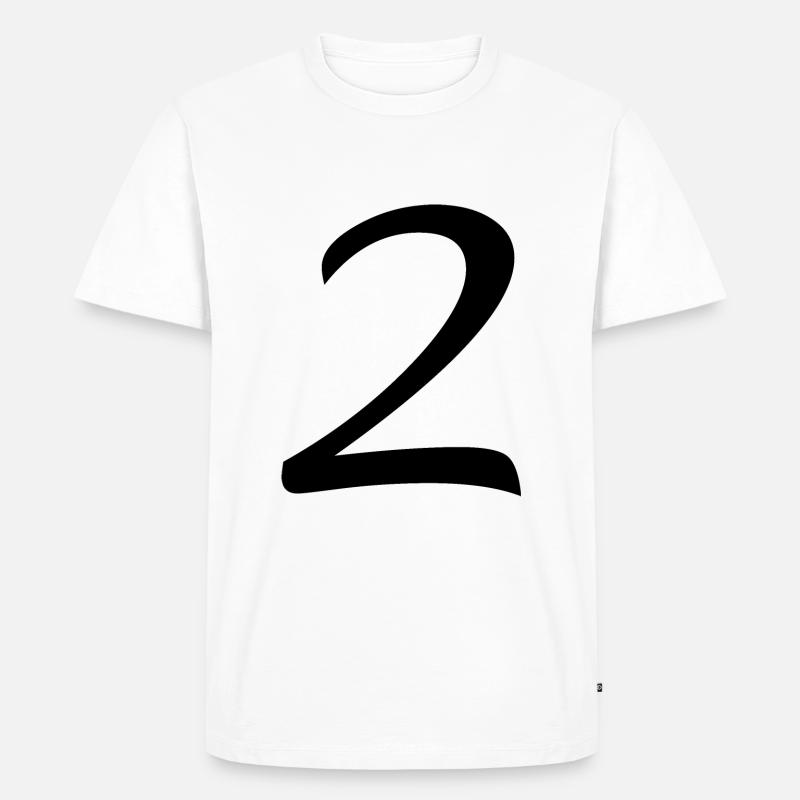 2 - Männer Premium Bio T-Shirt - Weiß