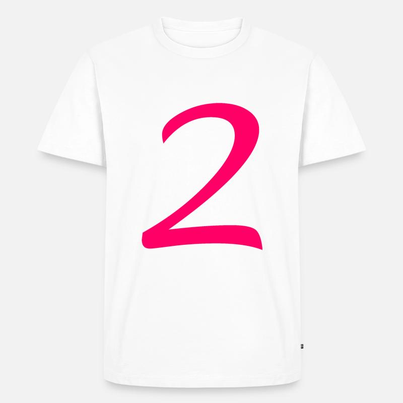 2 - Männer Premium Bio T-Shirt - Weiß