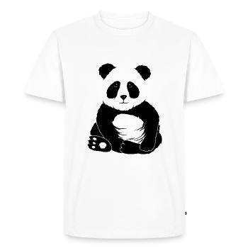 petit cadeau d'ours panda frais refroidi - T-shirt Premium bio Homme - blanc - Devant - Nico (187cm)