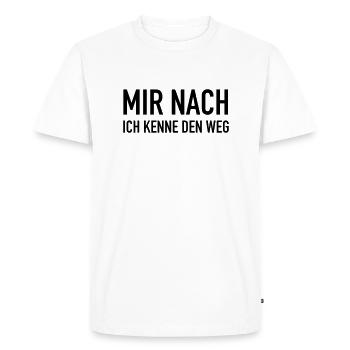 After Me, I Know The Way - Men's Premium Organic T-Shirt - white - Front - Nico (187cm)