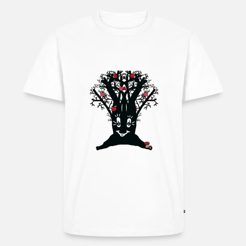 lustiger Apfelbaum Apfel Äpfel - Männer Premium Bio T-Shirt - Weiß