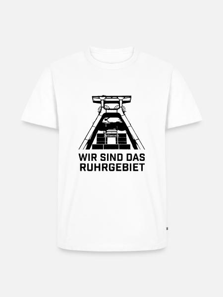 Wir sind das Ruhrgebiet - Männer Premium Bio T-Shirt - Weiß