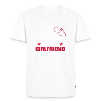 MY HEART BELONGS TO MY FRIEND! - Men's Premium Organic T-Shirt - white - Front - Nico (187cm)